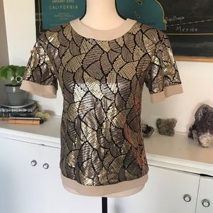 One clothing | sequin top | open back S